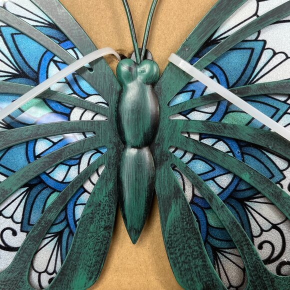 Liffy Metal Butterfly Wall Decor Outdoor Sculpture For Patio Garden Or Home 11" - Picture 2 of 9